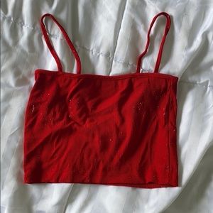brandy melville red tube top